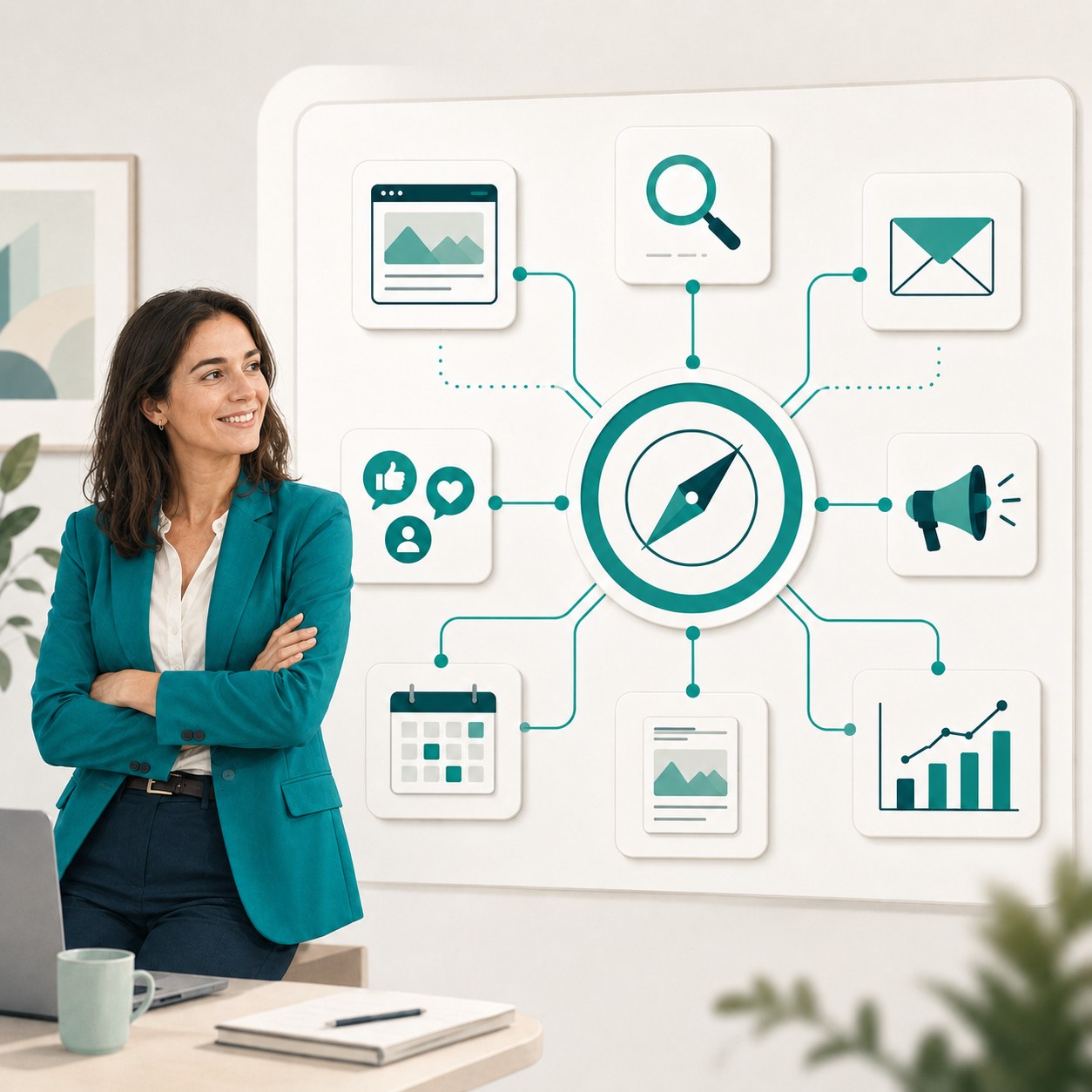 How marketing leadership aligns activity with business goals Marketing leadership giving a business clear direction and focus